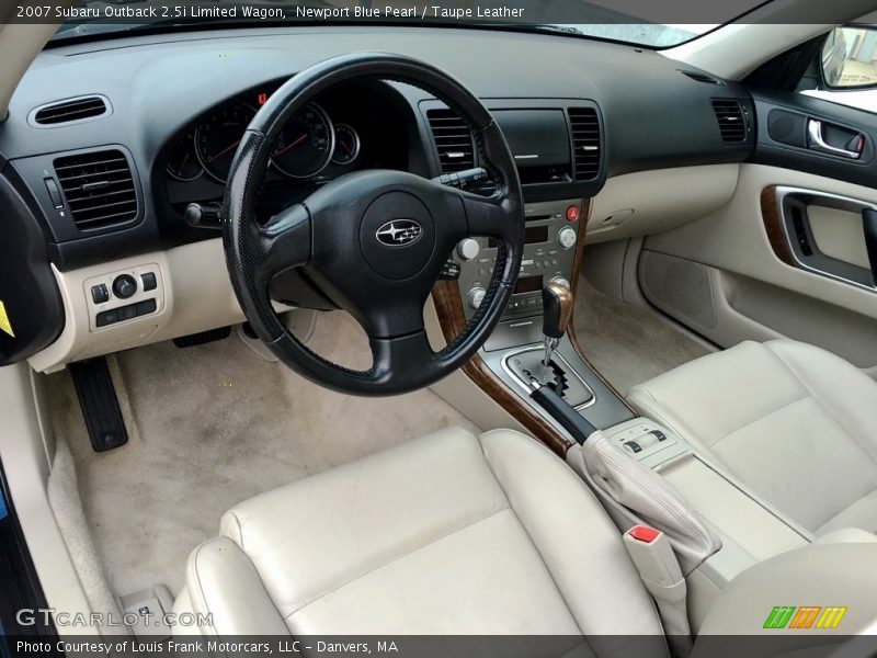 Newport Blue Pearl / Taupe Leather 2007 Subaru Outback 2.5i Limited Wagon