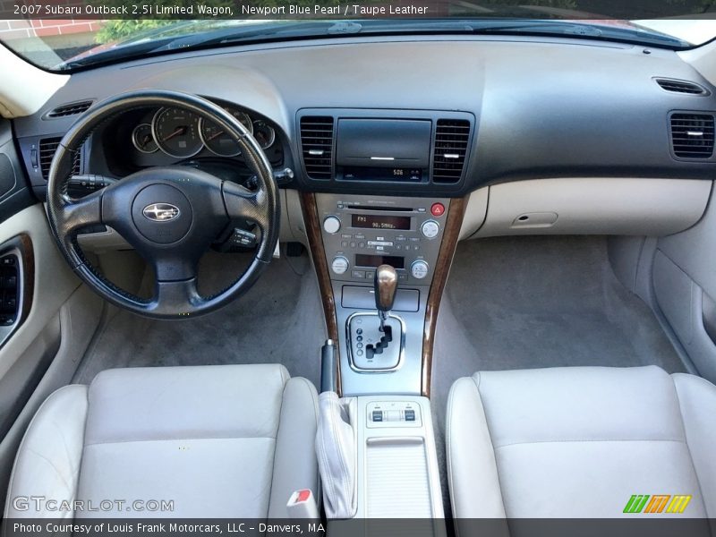 Newport Blue Pearl / Taupe Leather 2007 Subaru Outback 2.5i Limited Wagon