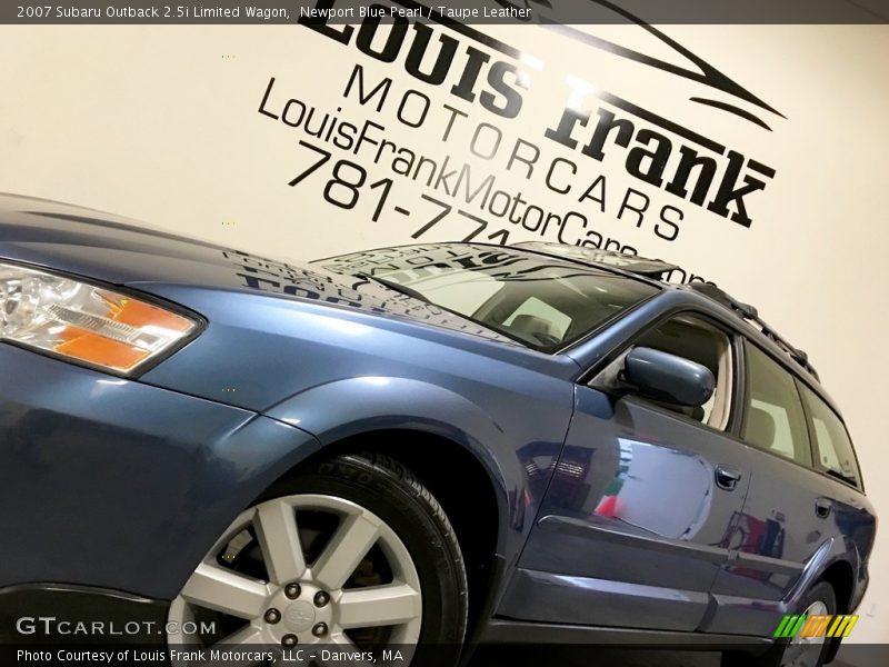 Newport Blue Pearl / Taupe Leather 2007 Subaru Outback 2.5i Limited Wagon