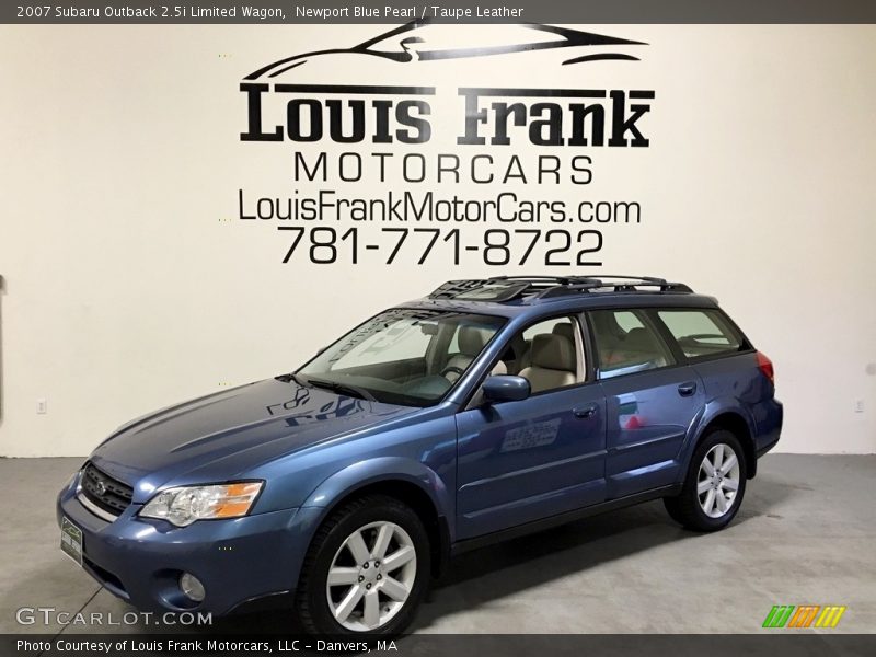 Newport Blue Pearl / Taupe Leather 2007 Subaru Outback 2.5i Limited Wagon