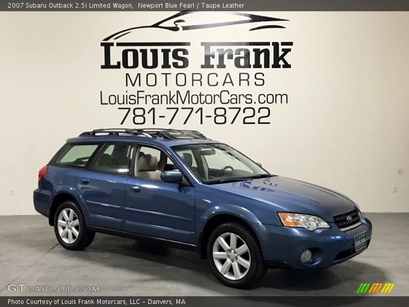 Newport Blue Pearl / Taupe Leather 2007 Subaru Outback 2.5i Limited Wagon
