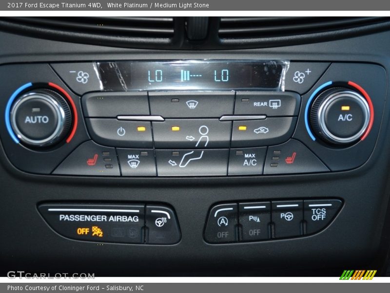 White Platinum / Medium Light Stone 2017 Ford Escape Titanium 4WD