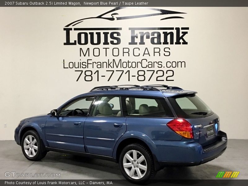 Newport Blue Pearl / Taupe Leather 2007 Subaru Outback 2.5i Limited Wagon