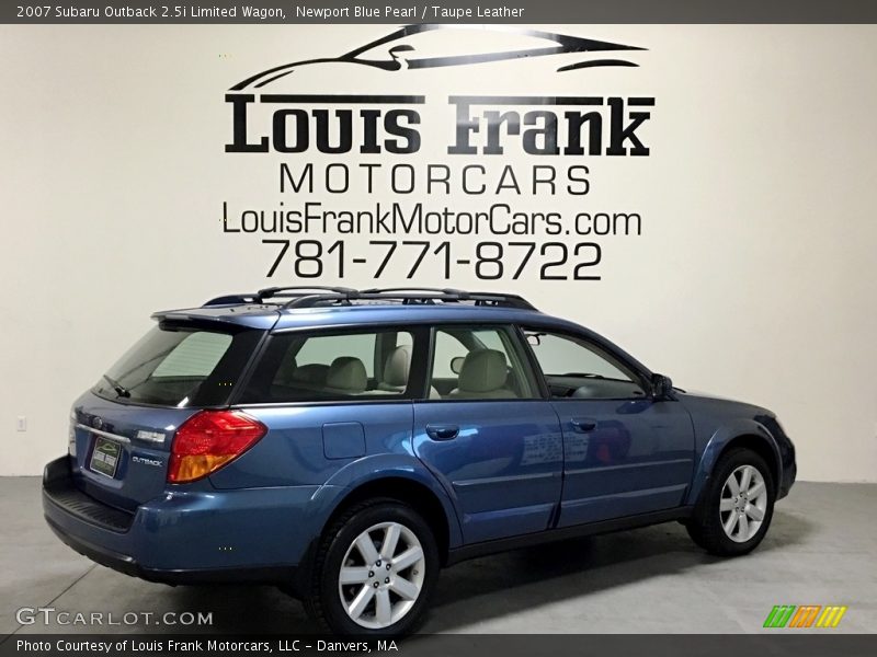 Newport Blue Pearl / Taupe Leather 2007 Subaru Outback 2.5i Limited Wagon