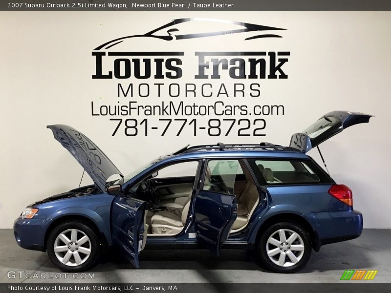 Newport Blue Pearl / Taupe Leather 2007 Subaru Outback 2.5i Limited Wagon