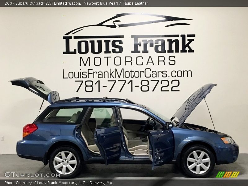 Newport Blue Pearl / Taupe Leather 2007 Subaru Outback 2.5i Limited Wagon