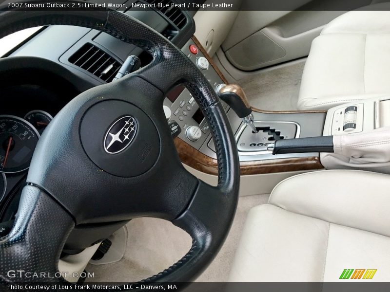 Newport Blue Pearl / Taupe Leather 2007 Subaru Outback 2.5i Limited Wagon