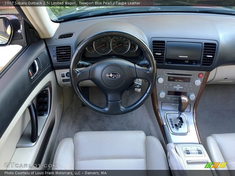 Newport Blue Pearl / Taupe Leather 2007 Subaru Outback 2.5i Limited Wagon