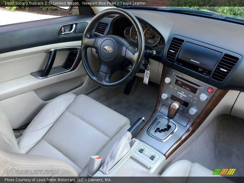 Newport Blue Pearl / Taupe Leather 2007 Subaru Outback 2.5i Limited Wagon