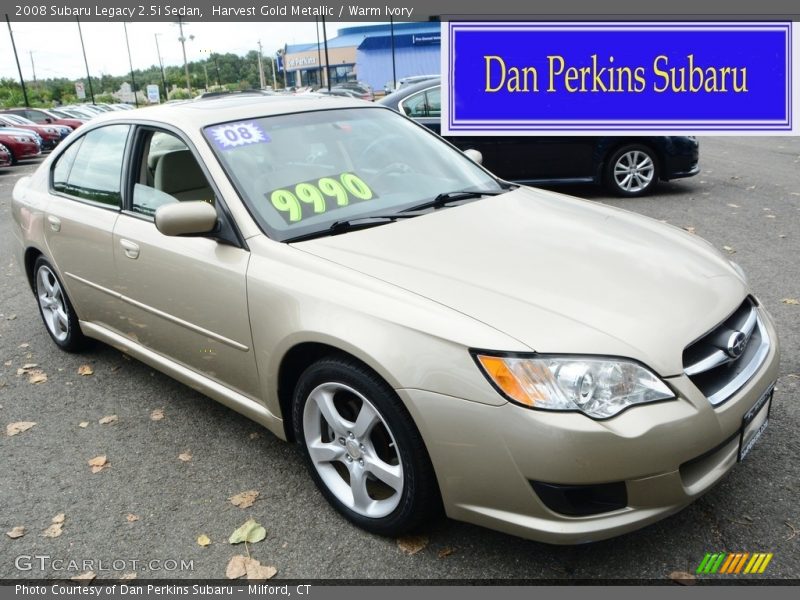 Harvest Gold Metallic / Warm Ivory 2008 Subaru Legacy 2.5i Sedan