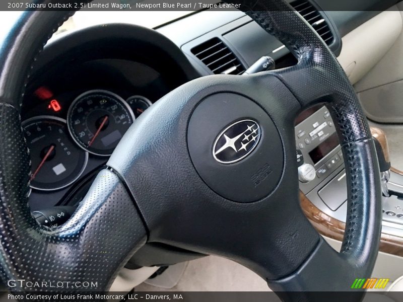 Newport Blue Pearl / Taupe Leather 2007 Subaru Outback 2.5i Limited Wagon
