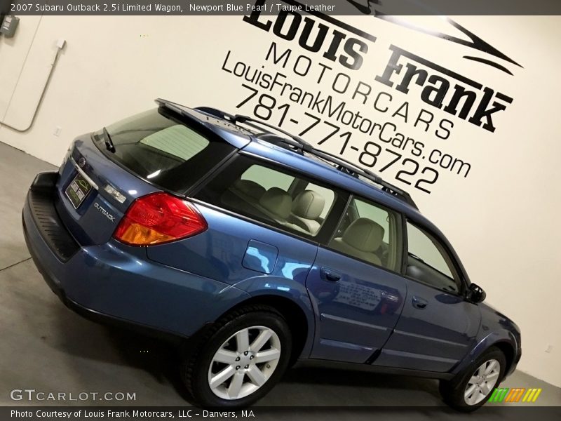 Newport Blue Pearl / Taupe Leather 2007 Subaru Outback 2.5i Limited Wagon