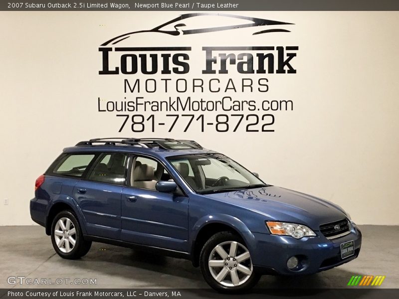 Newport Blue Pearl / Taupe Leather 2007 Subaru Outback 2.5i Limited Wagon