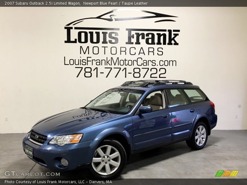 Newport Blue Pearl / Taupe Leather 2007 Subaru Outback 2.5i Limited Wagon