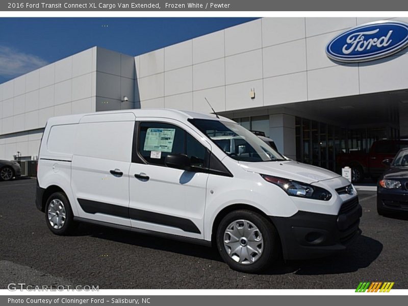 Frozen White / Pewter 2016 Ford Transit Connect XL Cargo Van Extended