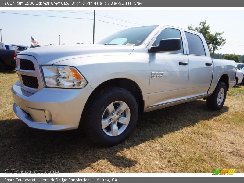 Bright Silver Metallic / Black/Diesel Gray 2017 Ram 1500 Express Crew Cab