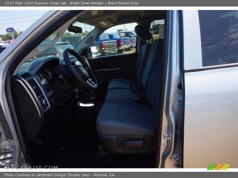 Bright Silver Metallic / Black/Diesel Gray 2017 Ram 1500 Express Crew Cab