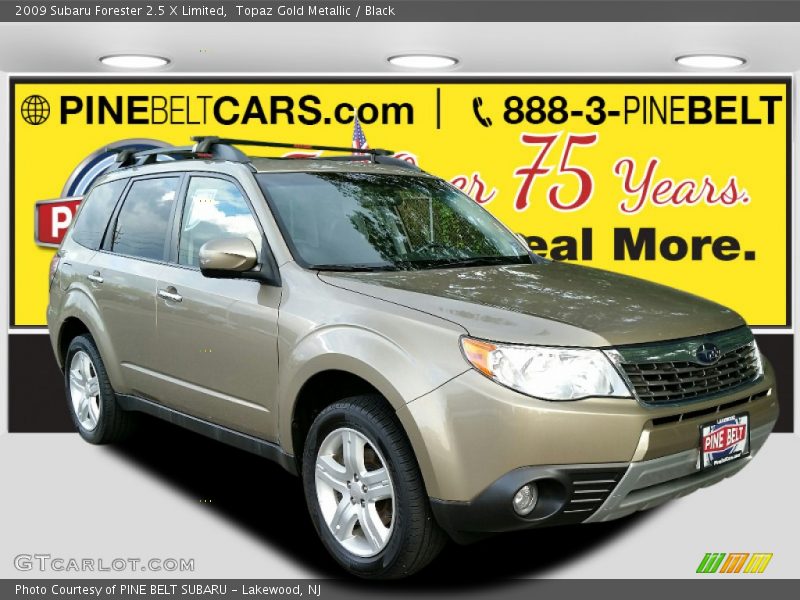 Topaz Gold Metallic / Black 2009 Subaru Forester 2.5 X Limited