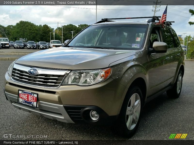 Topaz Gold Metallic / Black 2009 Subaru Forester 2.5 X Limited