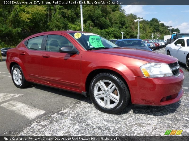 Inferno Red Crystal Pearl / Dark Slate Gray/Light Slate Gray 2008 Dodge Avenger SXT