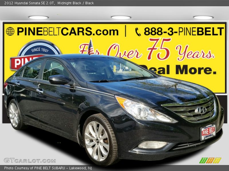 Midnight Black / Black 2012 Hyundai Sonata SE 2.0T