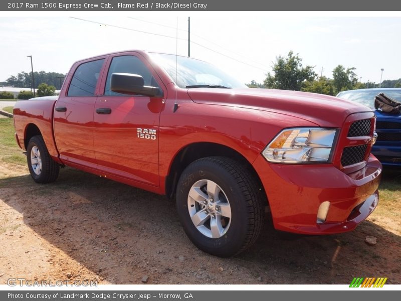 Flame Red / Black/Diesel Gray 2017 Ram 1500 Express Crew Cab