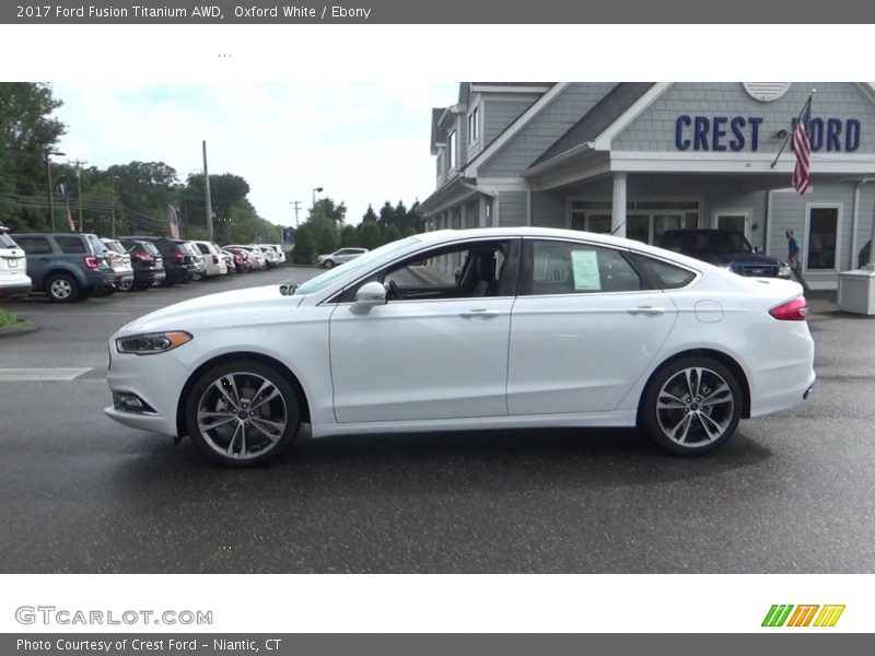 Oxford White / Ebony 2017 Ford Fusion Titanium AWD