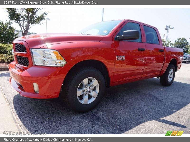 Flame Red / Black/Diesel Gray 2017 Ram 1500 Express Crew Cab