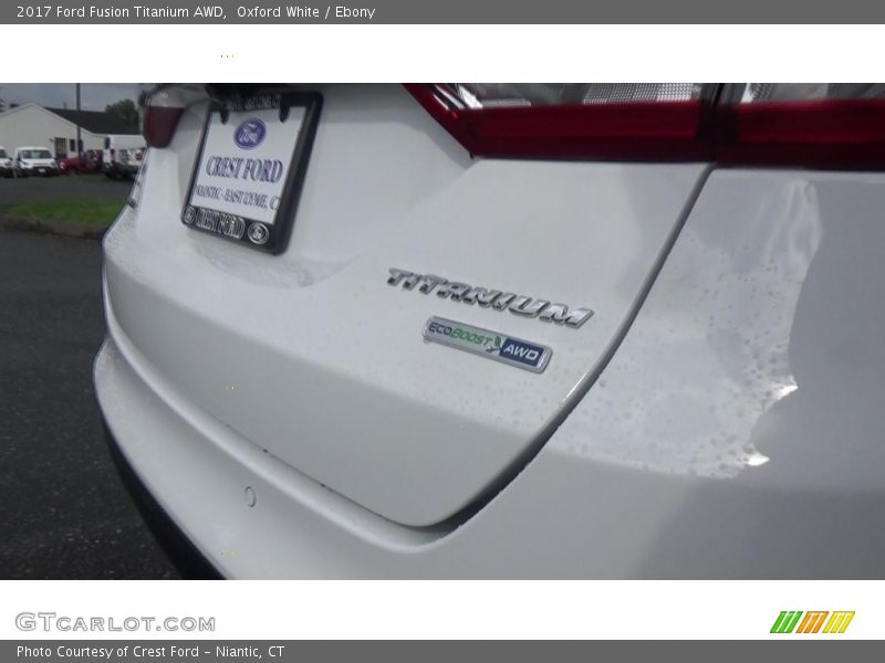 Oxford White / Ebony 2017 Ford Fusion Titanium AWD