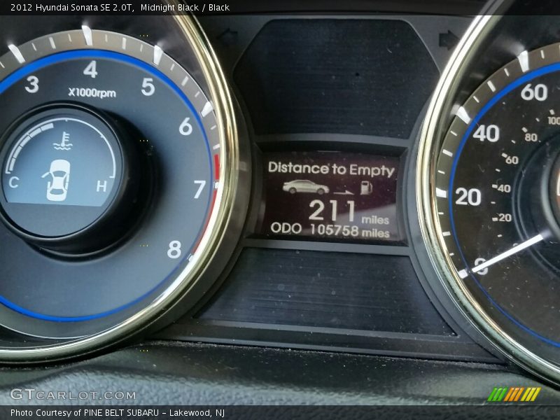 Midnight Black / Black 2012 Hyundai Sonata SE 2.0T