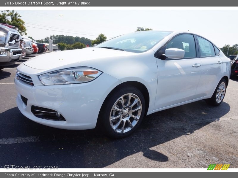 Bright White / Black 2016 Dodge Dart SXT Sport