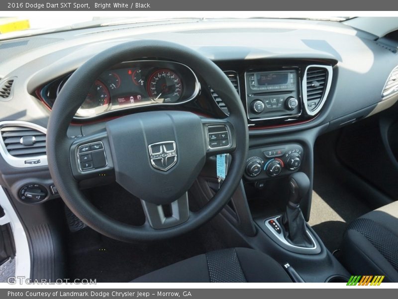 Bright White / Black 2016 Dodge Dart SXT Sport