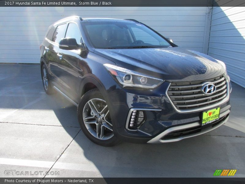 Storm Blue / Black 2017 Hyundai Santa Fe Limited Ultimate