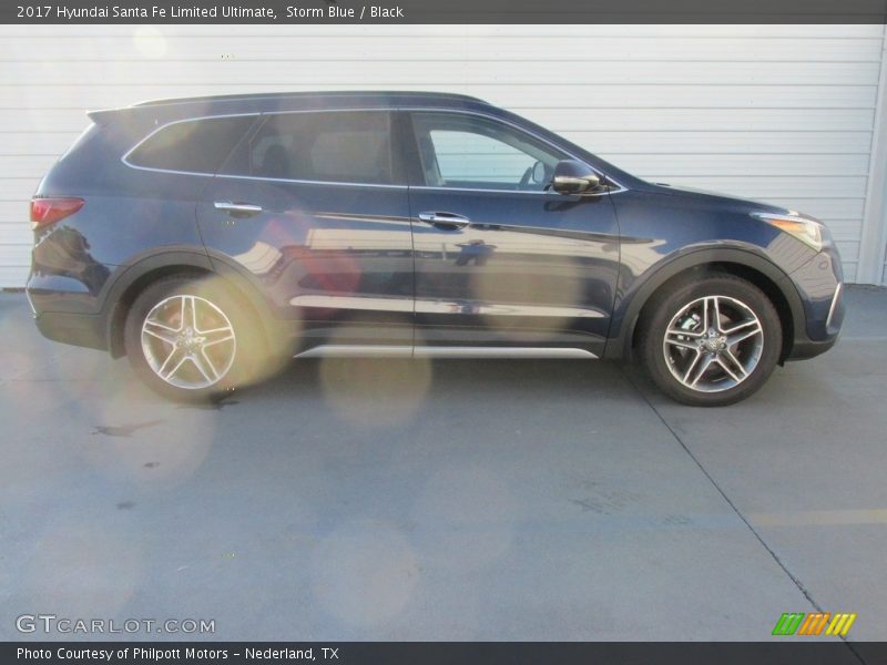 Storm Blue / Black 2017 Hyundai Santa Fe Limited Ultimate