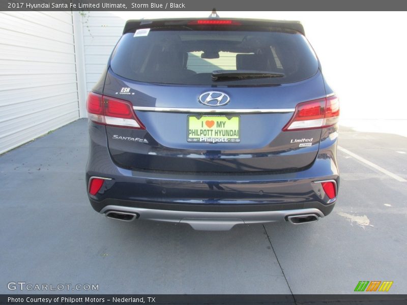 Storm Blue / Black 2017 Hyundai Santa Fe Limited Ultimate