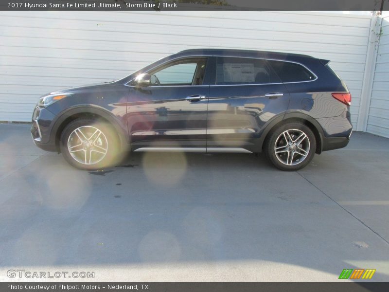 Storm Blue / Black 2017 Hyundai Santa Fe Limited Ultimate