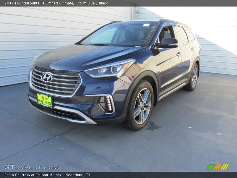 Storm Blue / Black 2017 Hyundai Santa Fe Limited Ultimate