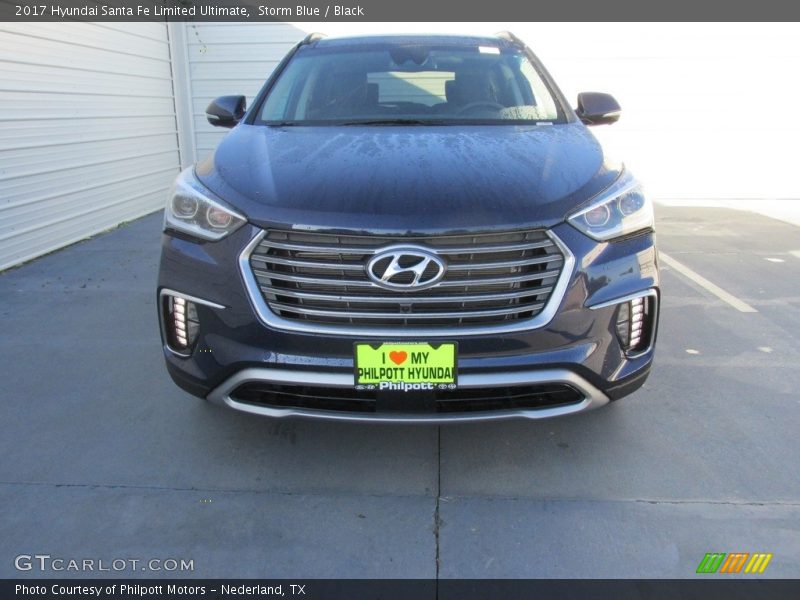 Storm Blue / Black 2017 Hyundai Santa Fe Limited Ultimate