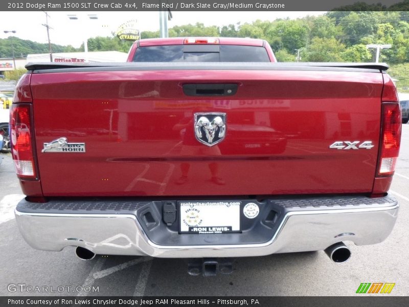 Flame Red / Dark Slate Gray/Medium Graystone 2012 Dodge Ram 1500 SLT Crew Cab 4x4