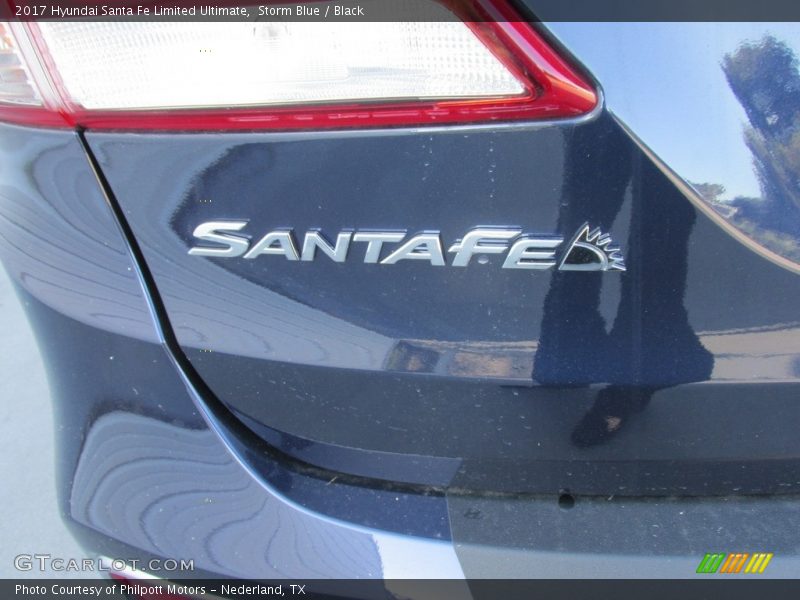 Storm Blue / Black 2017 Hyundai Santa Fe Limited Ultimate
