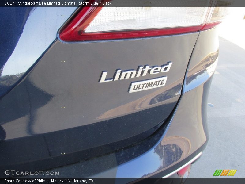 Storm Blue / Black 2017 Hyundai Santa Fe Limited Ultimate