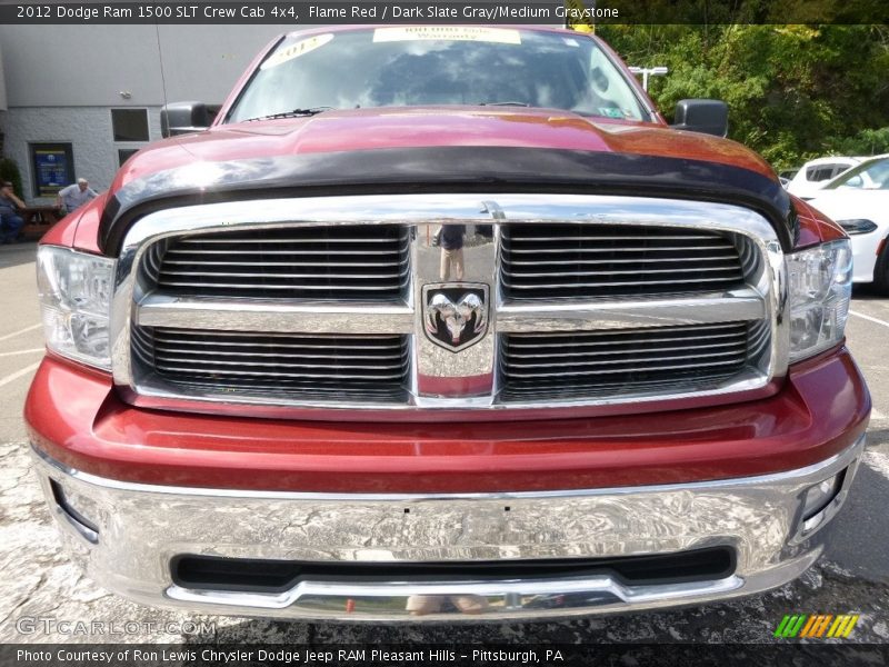 Flame Red / Dark Slate Gray/Medium Graystone 2012 Dodge Ram 1500 SLT Crew Cab 4x4