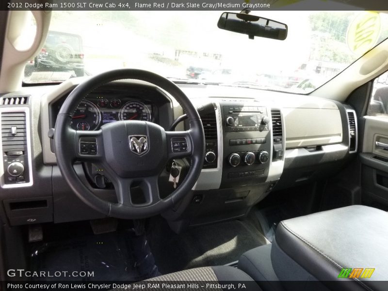 Flame Red / Dark Slate Gray/Medium Graystone 2012 Dodge Ram 1500 SLT Crew Cab 4x4