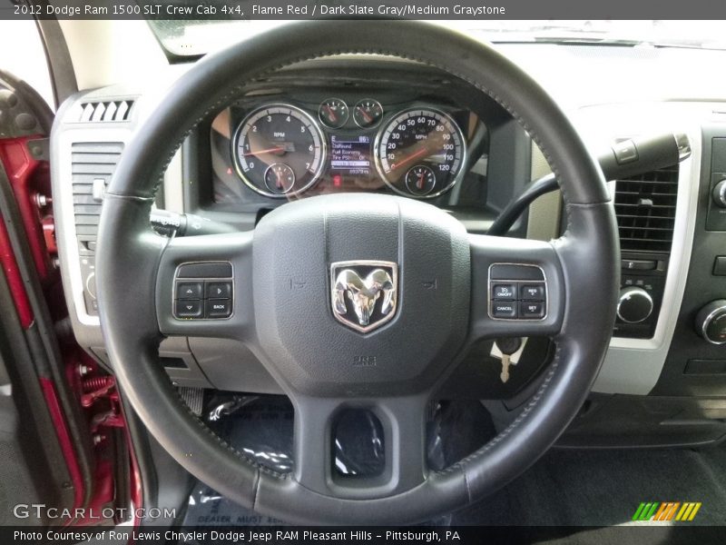 Flame Red / Dark Slate Gray/Medium Graystone 2012 Dodge Ram 1500 SLT Crew Cab 4x4
