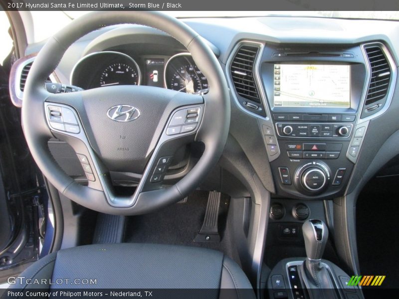 Storm Blue / Black 2017 Hyundai Santa Fe Limited Ultimate