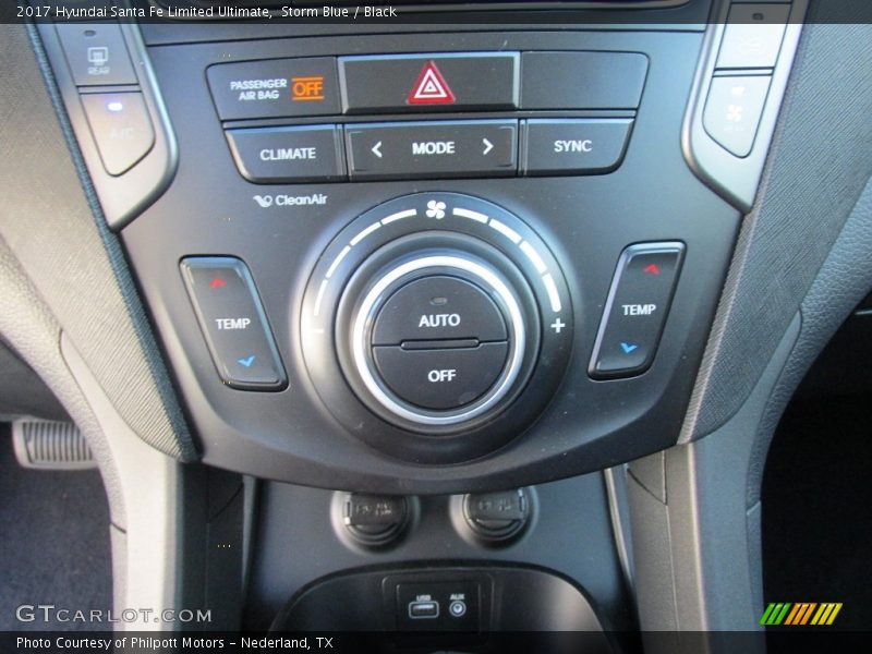 Storm Blue / Black 2017 Hyundai Santa Fe Limited Ultimate