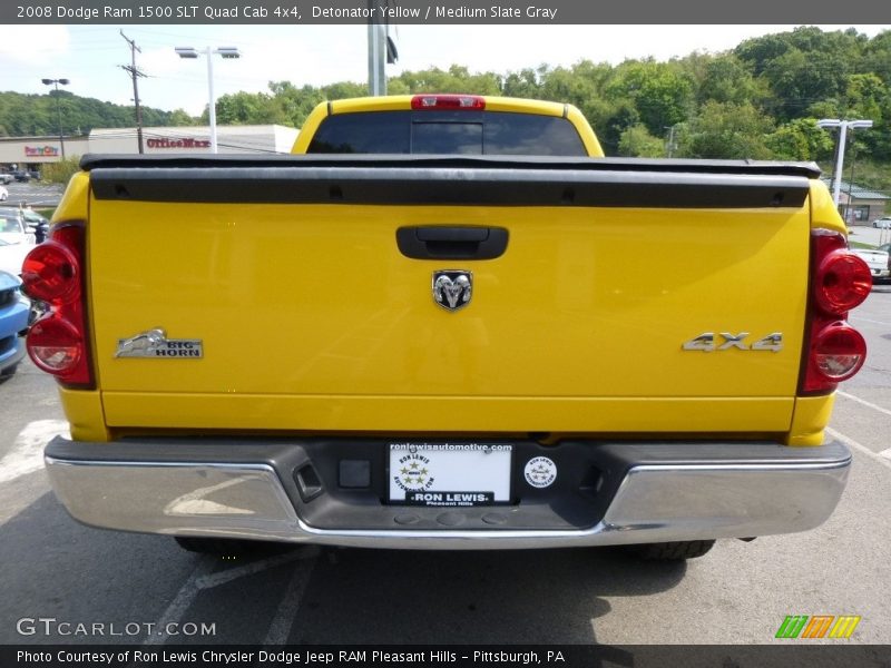 Detonator Yellow / Medium Slate Gray 2008 Dodge Ram 1500 SLT Quad Cab 4x4