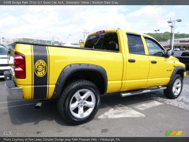 Detonator Yellow / Medium Slate Gray 2008 Dodge Ram 1500 SLT Quad Cab 4x4