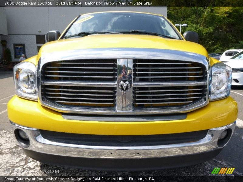 Detonator Yellow / Medium Slate Gray 2008 Dodge Ram 1500 SLT Quad Cab 4x4