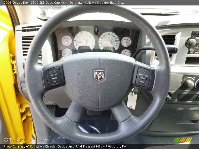 Detonator Yellow / Medium Slate Gray 2008 Dodge Ram 1500 SLT Quad Cab 4x4